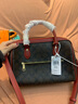 COACH蔻馳 Rowan Satchel 女士波士頓包 單肩手拎斜挎包 【新款】 香港倉 紅邊褐LOGO CH280-IMRVQ 曬單實(shí)拍圖