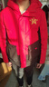 鴻星爾克（ERKE）童裝男中大童連帽風(fēng)衣兒童冬季保暖新款羽絨服東方紅160 曬單實(shí)拍圖