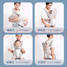 貝因坊新生幼兒寶寶背帶嬰兒橫前抱式外出行簡(jiǎn)易夏季多功能輕便抱娃神器 皓月灰 四季款（護(hù)頭板+儲(chǔ)物袋） 曬單實(shí)拍圖