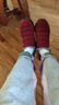 鮟鱇 冬季加絨棉鞋老北京布鞋女中老年防水?huà)寢屝珹K78896 紅色 37  曬單實(shí)拍圖