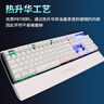 七龍珠AK300機(jī)械手感鍵盤 電競(jìng)游戲鼠標(biāo)耳機(jī)三件套臺(tái)式筆記本電腦辦公打字通用鍵盤RGB炫彩燈光有線 白色單鍵盤 曬單實(shí)拍圖