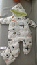 巴拉巴拉童裝嬰兒連體衣寶寶羽絨服冬裝抱衣爬服保暖洋氣男童女童 白綠色調(diào)00314 80cm 曬單實(shí)拍圖