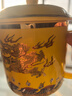 梵宇 高端茶杯子帶蓋大容量陶瓷茶杯水杯辦公室景德鎮(zhèn)高檔青花瓷隨 黃金龍茶杯 曬單實(shí)拍圖