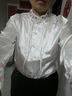 皮爾卡丹（pierre cardin）國風(fēng)刺繡立領(lǐng)仿真絲襯衫女春季2026年新款新中式馬面裙上衣配提花 白色 XL (116-125斤) 曬單實(shí)拍圖