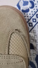 老人頭男鞋夏季新款透氣板鞋男英倫風(fēng)休閑鞋運動真皮軟底防臭男士網(wǎng)面鞋 杏棕色（網(wǎng)面款） 39 曬單實拍圖