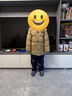 馬騎頓（MQD）童裝男大童23冬學(xué)院風(fēng)保暖小熊連帽羽絨服 曬單實(shí)拍圖