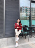 PMOG加絨加厚新款哈倫牛仔褲女2023年秋冬季高腰顯瘦百搭老爹寬松九分 米白-白色絨 L [建議106-116斤] 曬單實(shí)拍圖