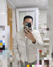 羅蒙白鴨絨羽絨服男士冬季新款潮流輕薄保暖冬天立領(lǐng)短款衣服男裝外套 米白色 L 曬單實(shí)拍圖