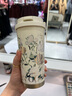 格米（germ）保溫杯梵高聯(lián)名咖啡杯男士女士吸管杯316不銹鋼雙飲水杯車載杯子 玫瑰【梵高花語系列】500ml 曬單實拍圖