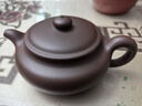 百年利永 紫砂壺宜興純?nèi)止づ莶鑹毓Ψ虿杈咴V紫泥大口扁腹·易壺255cc 紫泥 曬單實拍圖