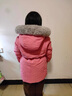 戴維貝拉（DAVE＆BELLA）女童羽絨服加厚中大童外套保暖冬季大童羽絨衣女孩兒童連帽外衣 紫粉色-N 120 cm（建議身高110-120cm） 曬單實(shí)拍圖