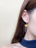 歐顏黃金蝴蝶結(jié)耳環(huán)女士足金999在逃公主時尚潮流耳飾生日送女友老婆 定制黃金蝴蝶結(jié)耳環(huán)包裝 曬單實拍圖