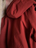 鴨鴨（YAYA）羽絨服男短款2024冬季新款戶外工裝連帽男女保暖外套YX 砂巖紅色 S 165/84A 曬單實(shí)拍圖