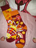 JIOESC2025新年蛇年本命年襪子女原創(chuàng  )中筒襪AB不對稱(chēng)鴛鴦潮襪紅色棉襪 恭喜發(fā)財 1雙 均碼 曬單實(shí)拍圖