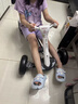 京樂(lè )貝比新款奇動(dòng)電動(dòng)卡丁車(chē)2-8歲便攜折疊OD-V12可坐人男女寶寶遙控汽車(chē) 白+發(fā)泡輪+座調節+遙控+雙電瓶/加長(cháng)車(chē)身 曬單實(shí)拍圖