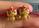 明牌珠寶 足金硬金黃金吉祥醒獅繡球轉運珠手鏈串珠女AFP0380定價(jià) 吉運款AFP0380-1 約1.70-1.80克 曬單實(shí)拍圖