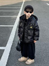 G.DUCKKIDS黑色金兒童羽絨服男女童長(cháng)款寶寶加厚防風(fēng)保暖中大童冬裝過(guò)膝外套 黑金短款 寬松身高+10拍 150 建議身高140-150cm年齡9-10歲 曬單實(shí)拍圖