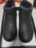 Edick意大利風(fēng)國際品牌皮毛一體男鞋保暖加絨羊毛鞋高幫雪地靴真皮冬季 黑色【主圖款】 41 【標準尺碼】 曬單實(shí)拍圖