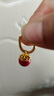 小米星朱砂耳環(huán)女紅色復(fù)古本命年耳墜耳飾新年過(guò)年喜慶蛇年禮物 紫金砂【鑲鉆0字】 曬單實(shí)拍圖