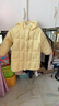 笛莎（DEESHA）童裝女童可愛裝飾羽絨服2024冬季新款女寶寶連帽三防長款羽絨服 奶油黃 140 曬單實(shí)拍圖