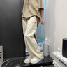 真維斯新中式亞麻褲子男夏季國風(fēng)潮牌大碼寬松闊腿直筒男款古風(fēng)休閑長(cháng)褲 B315-K24069杏色 XL 曬單實(shí)拍圖