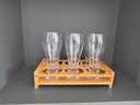 盧咖芮斯高檔水晶玻璃扎啤酒杯大容量家用輕奢精釀小麥扎啤杯金箔冷飲杯子 【6只裝+杯架】金箔啤酒杯 330ml 曬單實(shí)拍圖