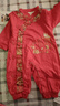 霖貝熊寶寶百日宴衣服春秋爬爬服嬰兒長(cháng)袖外出新款洋氣周歲雙層哈衣滿(mǎn)月 紅色【偏襟喜鵲雙層長(cháng)袖連體衣】 73cm 建議13-16斤 曬單實(shí)拍圖