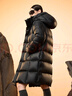 高梵黑金鵝絨服先鋒2.0七格中長(zhǎng)款羽絨服男女同款冬季厚外套 黑色 L 曬單實(shí)拍圖