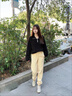 安踏好事發(fā)生丨加絨休閑衛(wèi)褲男女同款春季寬松收口針織運動長褲子 曬單實拍圖