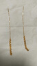 中國黃金（CHINA GOLD）黃金吊墜足金麥穗耳線流蘇鳳尾耳飾金耳環(huán)生日禮物跨年禮物送女生 約1.13g 曬單實拍圖
