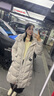 艾萊依氣質(zhì)收腰羽絨服女長款可脫卸連帽時尚加厚保暖大衣 香檳灰M 曬單實拍圖