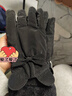 目丸手套女士冬季騎行保暖可愛(ài)兔耳觸屏電動(dòng)車(chē)戶(hù)外防寒防水加絨棉手套 黑色【加絨防水】 曬單實(shí)拍圖