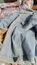 羅蒙（ROMON）日系復古羊羔絨夾克男冬季加絨加厚牛仔外套百搭帥氣棉服修身上衣 淺藍色 偏大一碼 2XL 曬單實(shí)拍圖