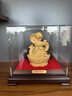 居月夢(mèng)絨沙金招財進(jìn)寶生肖蛇擺件新年禮物商務(wù)禮品高檔客廳辦公室裝飾品 中號元寶款-招財進(jìn)寶 曬單實(shí)拍圖