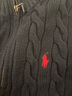 Polo Ralph Lauren 拉夫勞倫男裝 經(jīng)典款絞花編結棉四分之一拉鏈針織衫RL14028 001-黑色 L 曬單實拍圖