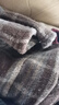 伊離姿新款加絨咖色格子褲子女秋冬高腰垂感闊腿褲新款休閑加厚直筒棉褲 主圖色 均碼 大號【130-150斤】 曬單實(shí)拍圖