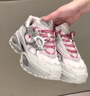 FILA FUSION斐樂(lè )女鞋硬糖鞋3代厚底老爹鞋2025春季新款舒適運動(dòng)休閑鞋 樸霧嫩粉/日巖灰-SG 36.5 曬單實(shí)拍圖