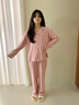 雅鹿睡衣女100%純棉2025新款長(cháng)袖大碼開(kāi)衫女士可外穿家居服套裝 NSWR-13809 L 【建議100-120斤】 曬單實(shí)拍圖