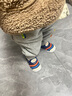 芋居坊兒童衛(wèi)褲男童褲子春秋冬款外穿長褲女寶寶加厚中小童一體絨衛(wèi)褲 笑臉灰色 (一體加絨加厚) 90 身高75-85厘米(可開檔) 曬單實拍圖