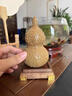 喜福康葫蘆擺件壽山石中式客廳辦公室玄關(guān)裝飾工藝品開(kāi)業(yè)禮物送喬遷新居 《吉祥福祿》壽山石擺件黑胡桃木 曬單實(shí)拍圖