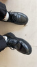 阿貓頓 皮鞋男新款英倫風(fēng)休閑皮鞋男士2024新款春秋季黑色低幫大頭潮鞋 黑色 44 曬單實(shí)拍圖