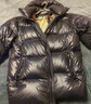 雪中飛黑曜石鵝絨羽絨服男短款連帽90%絨亮面秋冬新款休閑保暖情侶外套 黑色 170/88A 曬單實(shí)拍圖