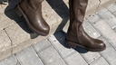 卓詩(shī)尼潮酷長(cháng)筒靴女2025冬新款皮帶扣騎士靴子大筒圍顯瘦長(cháng)靴 棕色 40 曬單實(shí)拍圖
