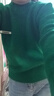 羅蒙（ROMON）高檔羊毛衫半高領(lǐng)毛衣女秋冬2024新款寬松高腰短款小個(gè)子內(nèi)搭針織 綠色 S 建議85-95斤 曬單實(shí)拍圖