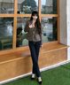 clotho Rennie品牌女裝短款毛呢西裝外套女2025春秋新款小個(gè)子休閑氣質(zhì)西服上衣 單件咖色西裝 M 曬單實(shí)拍圖