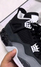 耐克NIKE緩震籃球鞋男喬丹AJ4 JORDAN 4運動鞋 FQ8138-002黑白42.5 曬單實拍圖