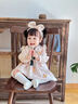 G.DUCKKIDS連衣裙 春裝嬰幼兒童中國(guó)風(fēng)新中式旗袍裙子女寶寶秋季禮服裙 中國(guó)風(fēng)連衣裙+發(fā)帶 80 cm 曬單實(shí)拍圖