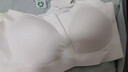舒氧無痕內(nèi)衣女夏季薄款顯胸小胸罩冰絲睡眠無鋼圈運(yùn)動背心式文胸 【固定杯】白色-【深V舒適版】 M 【 75A 75B 75C】 曬單實(shí)拍圖