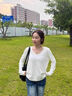 俞兆林白色長(zhǎng)袖t恤女2025春季新款韓系顯瘦松弛感打底衫內(nèi)搭V領(lǐng)上衣 曬單實(shí)拍圖