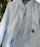 TOMMY JEANS【純棉牛津紡】25春夏女裝學(xué)院風(fēng)寬松落肩挺括襯衫外套20289 淺藍(lán)白條紋色0A7 S 曬單實(shí)拍圖
